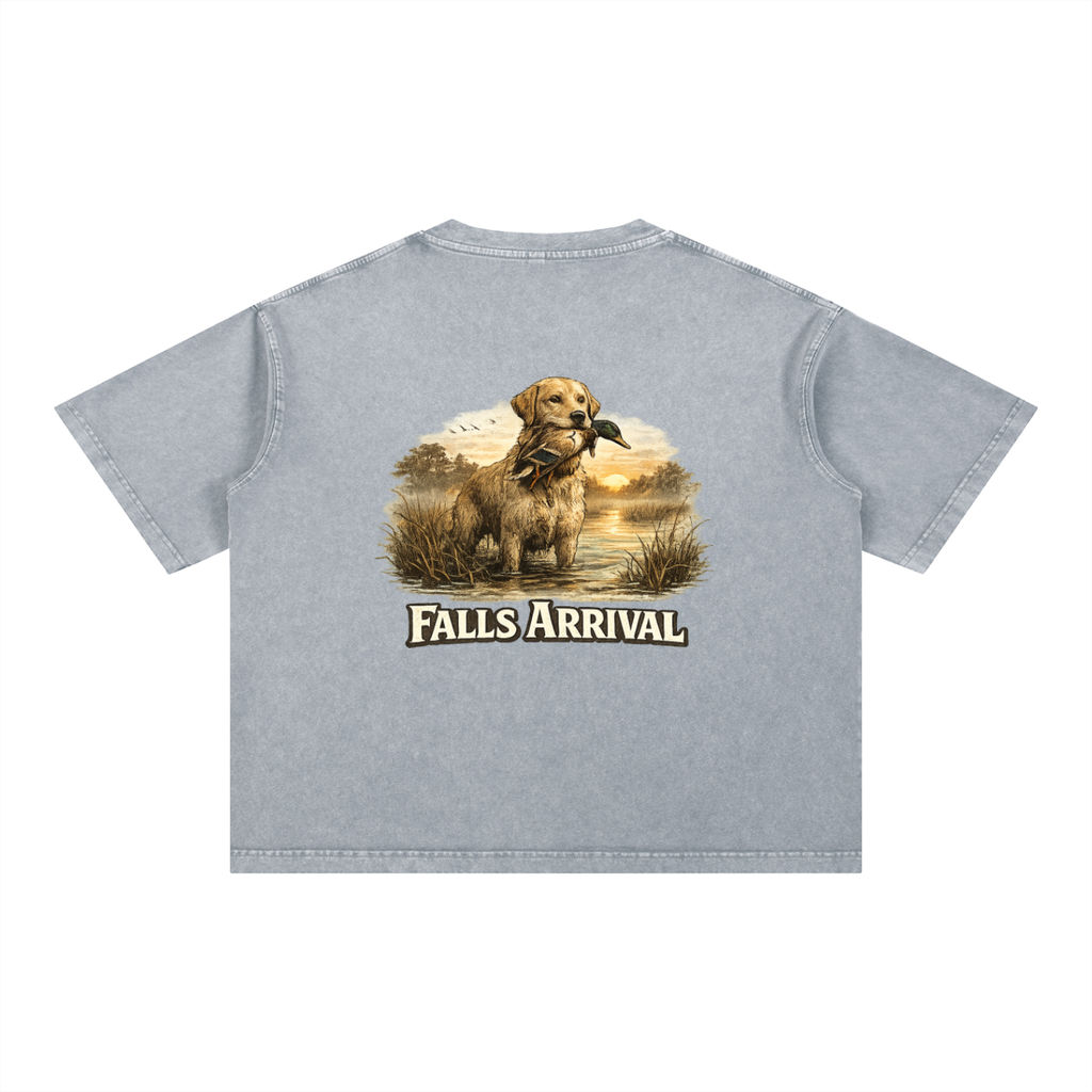 "Retriever at Dusk" Short Sleeve Boxy Washed Tee