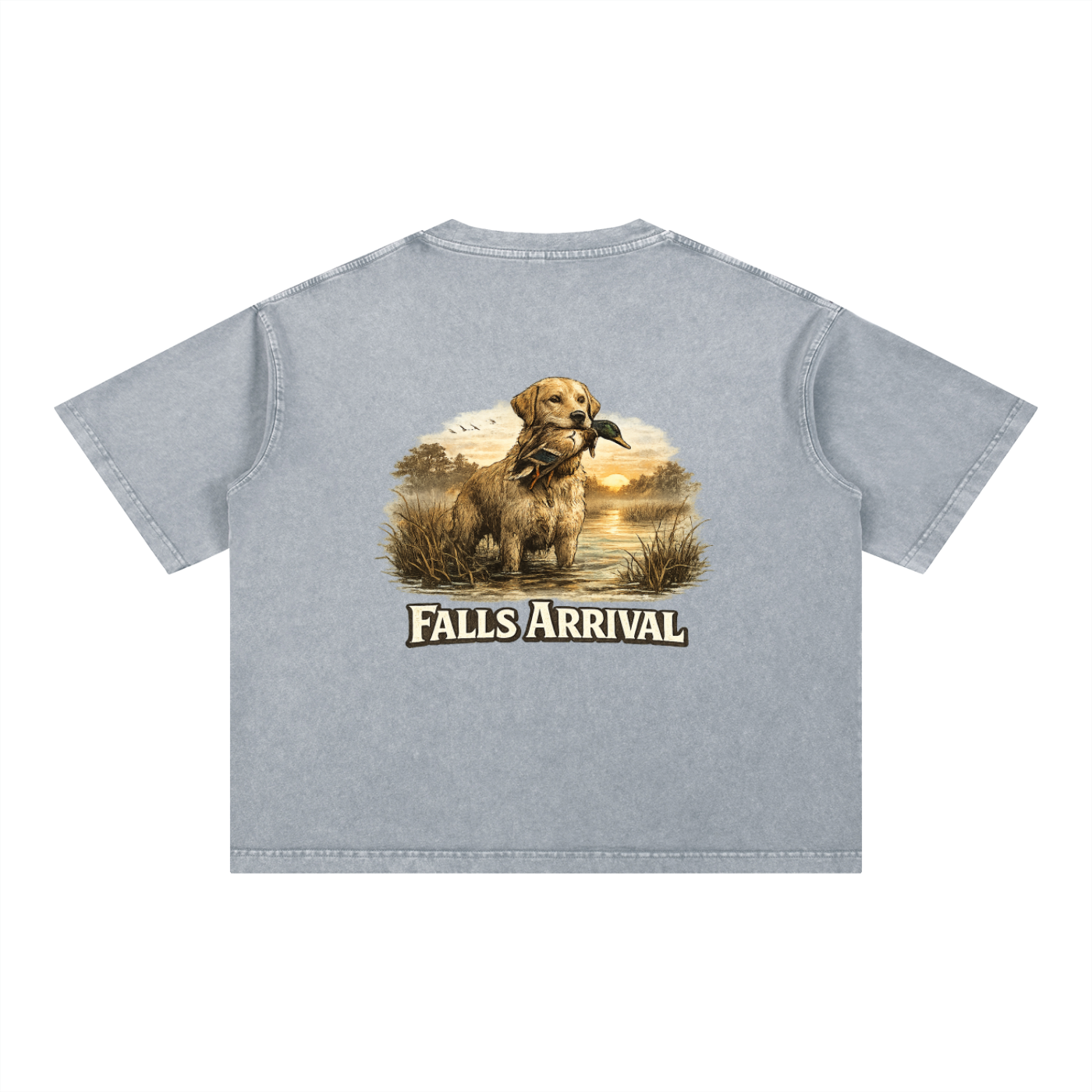 "Retriever at Dusk" Short Sleeve Boxy Washed Tee