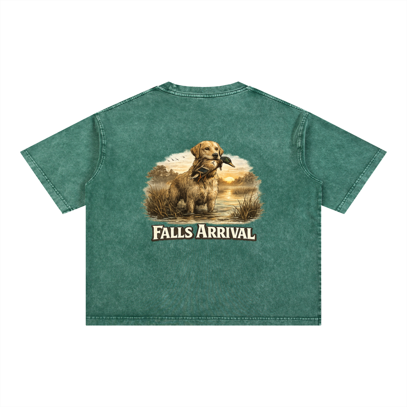 "Retriever at Dusk" Short Sleeve Boxy Washed Tee