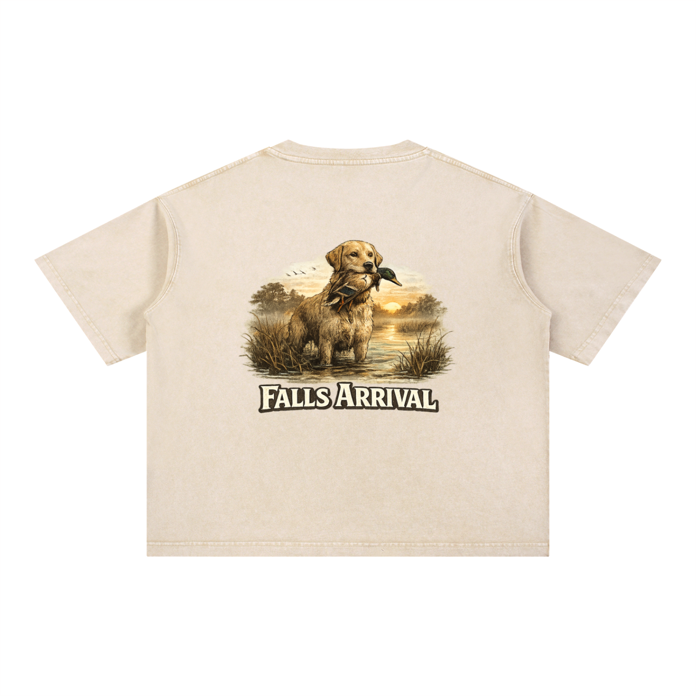"Retriever at Dusk" Short Sleeve Boxy Washed Tee