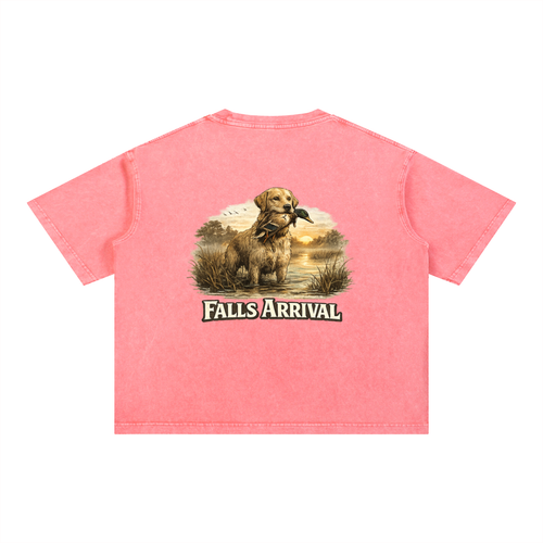 "Retriever at Dusk" Short Sleeve Boxy Washed Tee